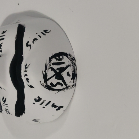 Hand painted OOAK creepy Smile mask - Picture 2 of 2